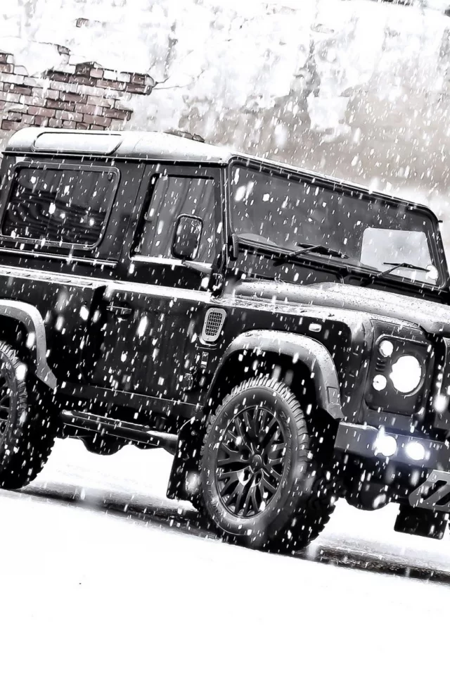 land rover defender, kahn, снег, tuning, ленд ровер, внедорожник, джип