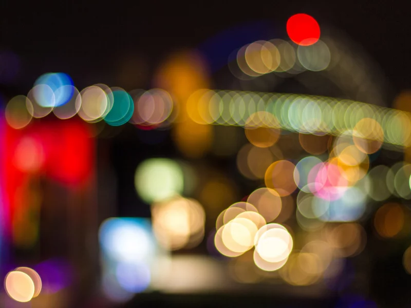 размытость, город, bokeh, огни, ночь, боке