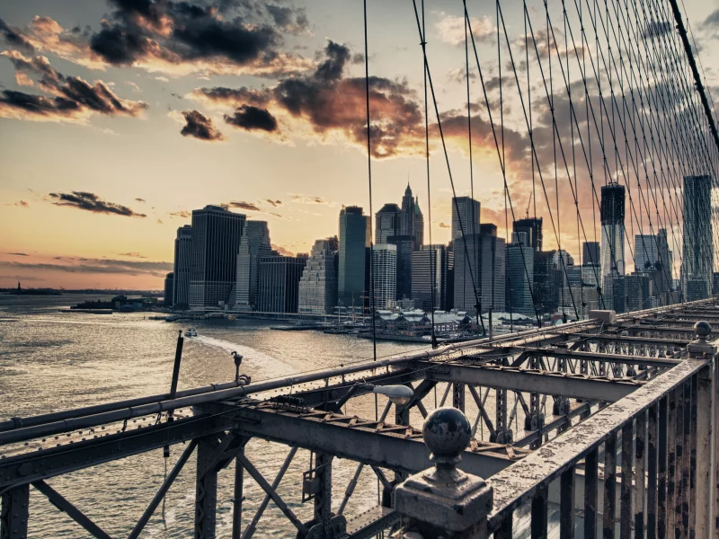 usa, nyc brooklyn bridge, new york