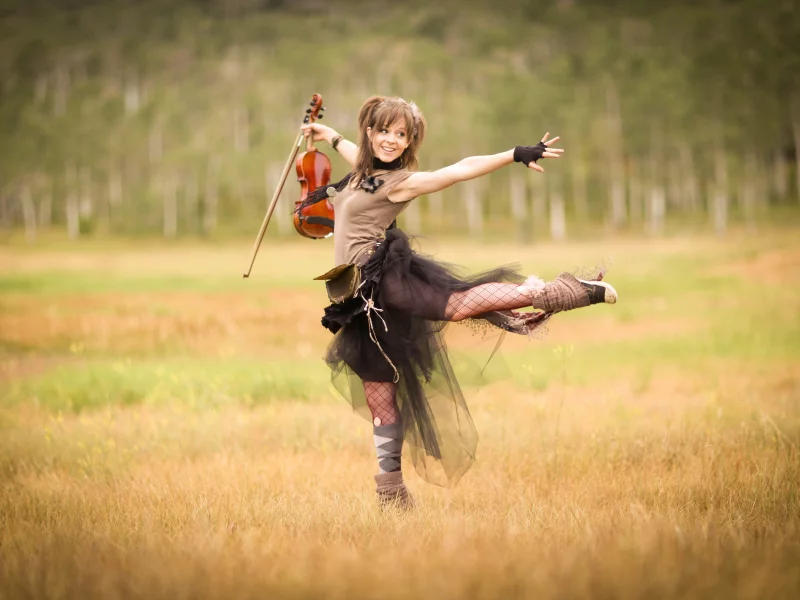 линдси стирлинг, violin, скрипка, поляна, lindsey stirling