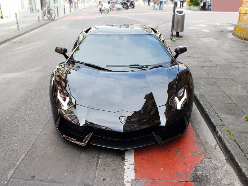 авентадор, lamborghini, aventador, ламборгини, black, lp700-4, передок