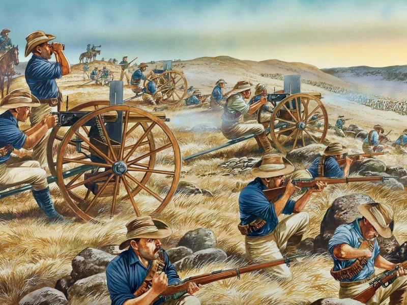 применение, арт, пулемёта хайрема максима, боевое