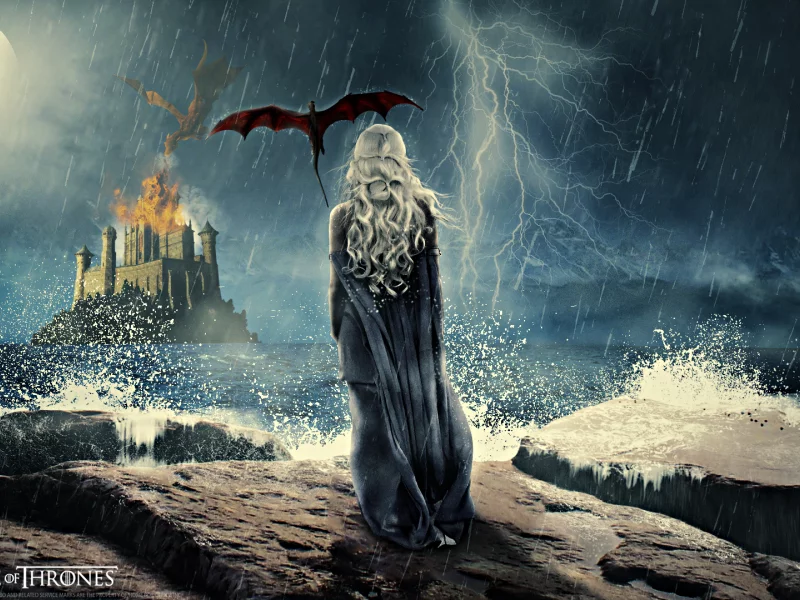 daenerys targaryen, девушка, сериал, спина, игры престолов