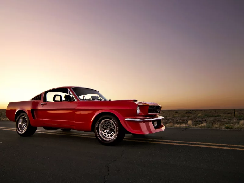 мускул кар, front, red, mustang, форд, мустанг, muscle car, ford