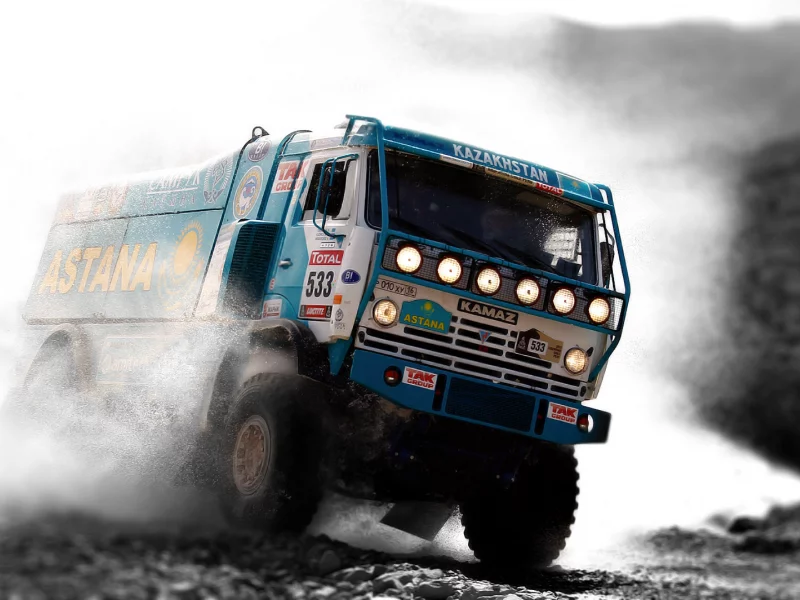 kamaz, передок, dakar, машина, rally, грузовик, камаз, синий