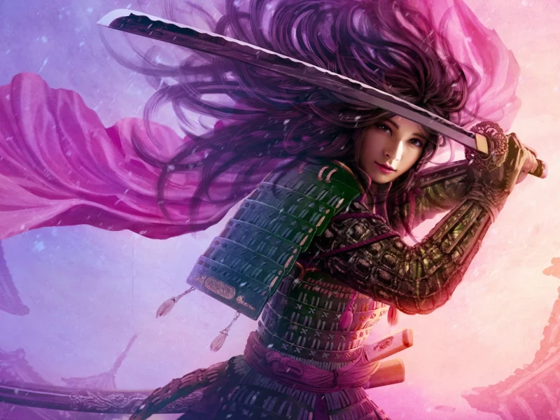 legend of the five rings, броня, mario wibisono, девушка, utaku ji-yun, арт