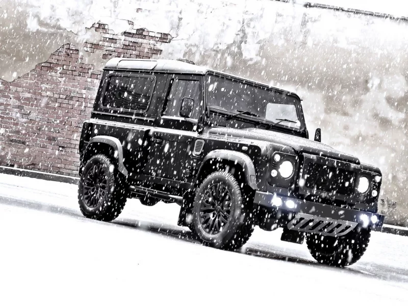 land rover defender, kahn, снег, tuning, ленд ровер, внедорожник, джип