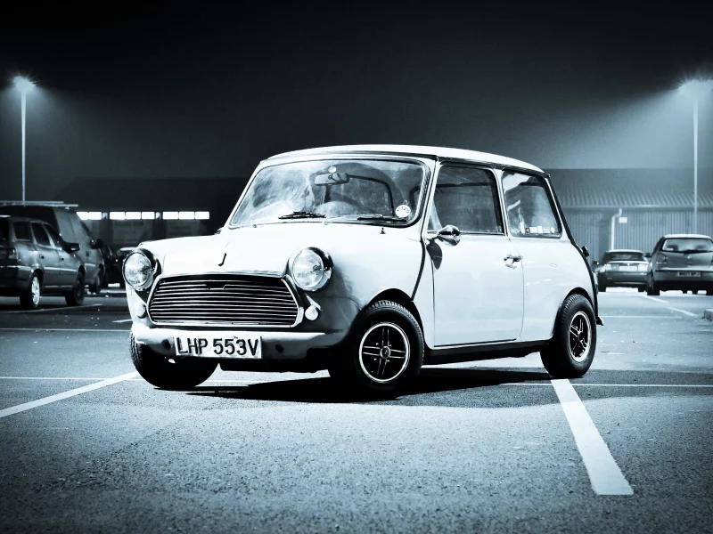 mini cooper, свет, мини купер, авто, парковка, mini, машина