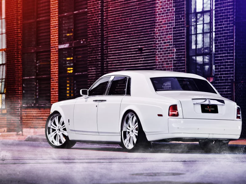 rolls royce, white, phantom, фантом, белый, роллс ройс, street