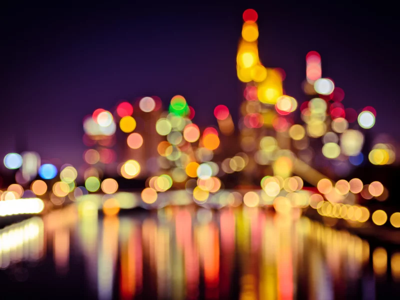 ночь, германия, город, франкфурт-на-майне, frankfurt bokeh lights