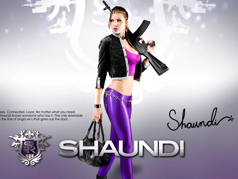 оружие, святые, shaundi, saints row the third, девушка