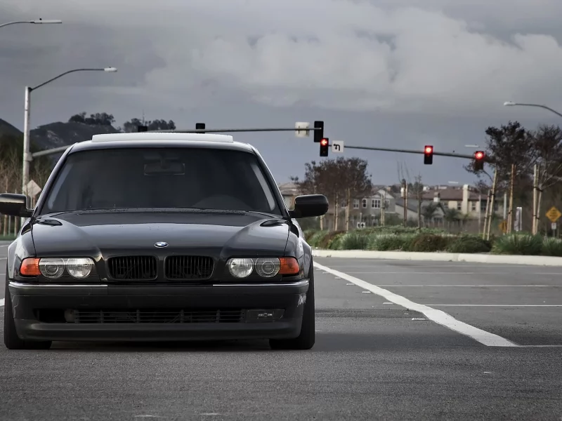 семёрка, дорога, bmw 740, перед, bumer, фары, бумер, e38