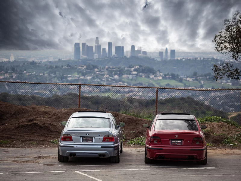 blue, e39, m5, bmw, красный, бмв, задок, red, голубой, ограждение
