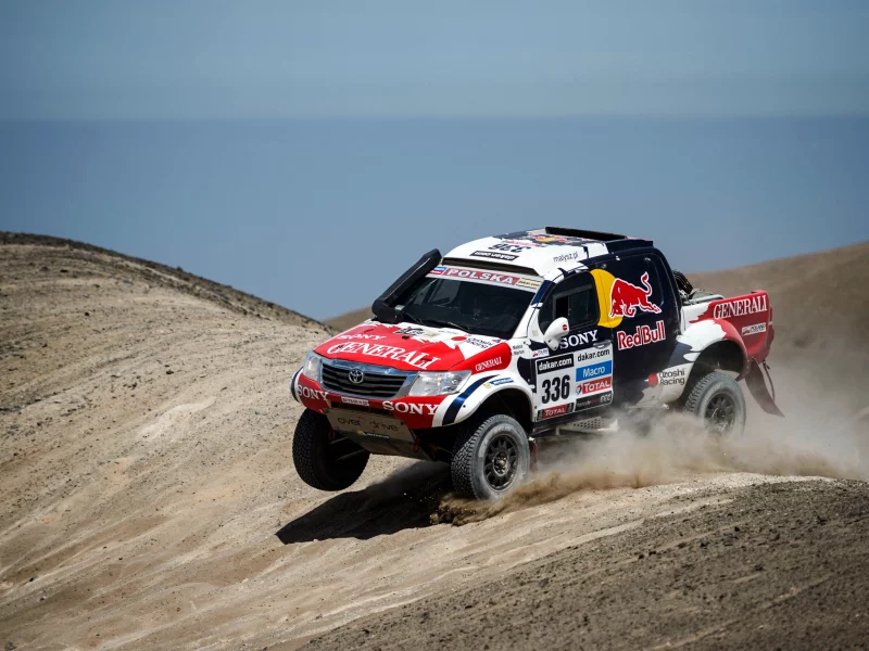 пыль, rally, передок, dakar, toyota, тойота, песок, небо