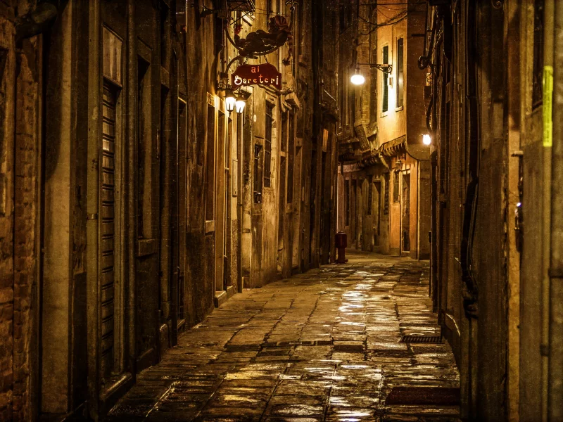 ночь, italy, венеция, италия, venice, улица, вечер, свет, город