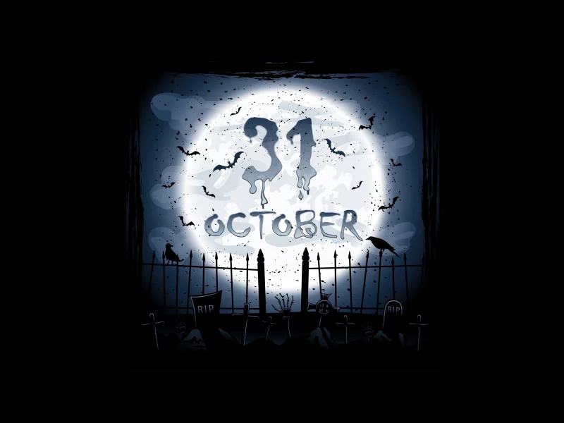 graveyard, full moon, creepy, horror, scary, holiday halloween , october, crows