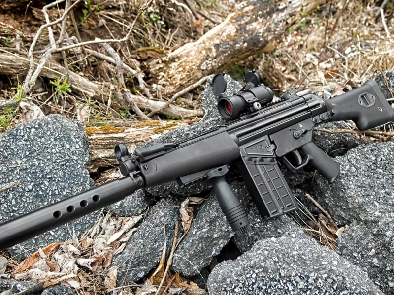 хворост, оружие, камни, hk 51, mp5, пистолет-пулемёт