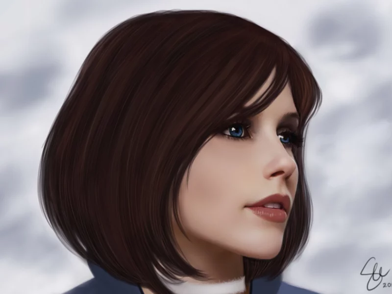 волосы, взгляд, лицо, bioshock infinite, игра, элизабет, девушка