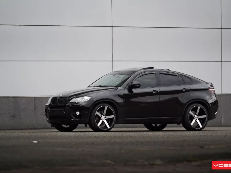 бмв икс шесть, tuning, диски, vossen, джип, черный, bmw x6