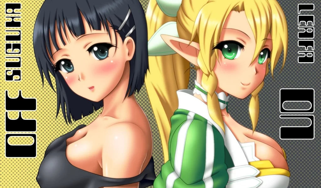 надписи, арт, kirigaya suguha, девушки, sword art online 
