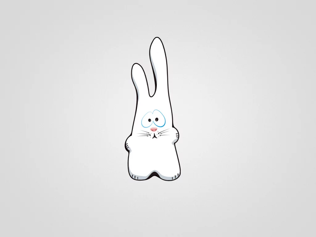 светлый фон, кролик, заяц, минимализм, rabbit