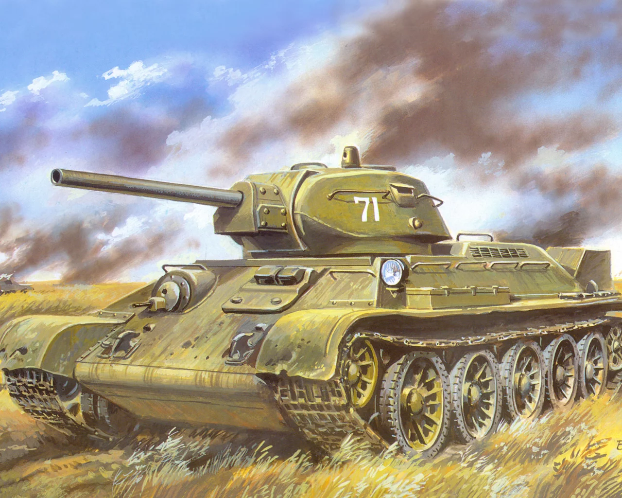 танк, средний, арт, т-34-76, образца 1941года, советский