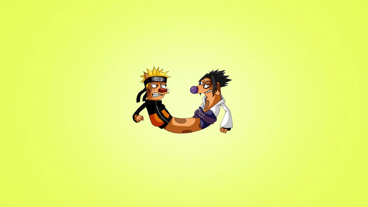 наруто, catdog, минимализм, кот и пес, прикол, naruto, котопес