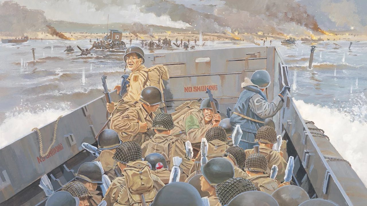 omaha, battalion, арт, beach, высадка, солдаты, 16th, infantry, 1st, 1-го, d-day