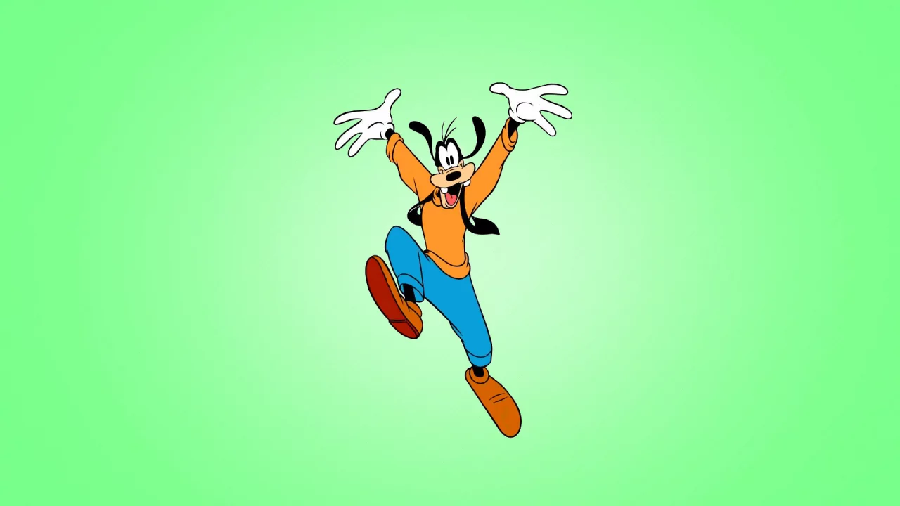 радостный, walt disney, дисней, минимализм, goof, гуфи