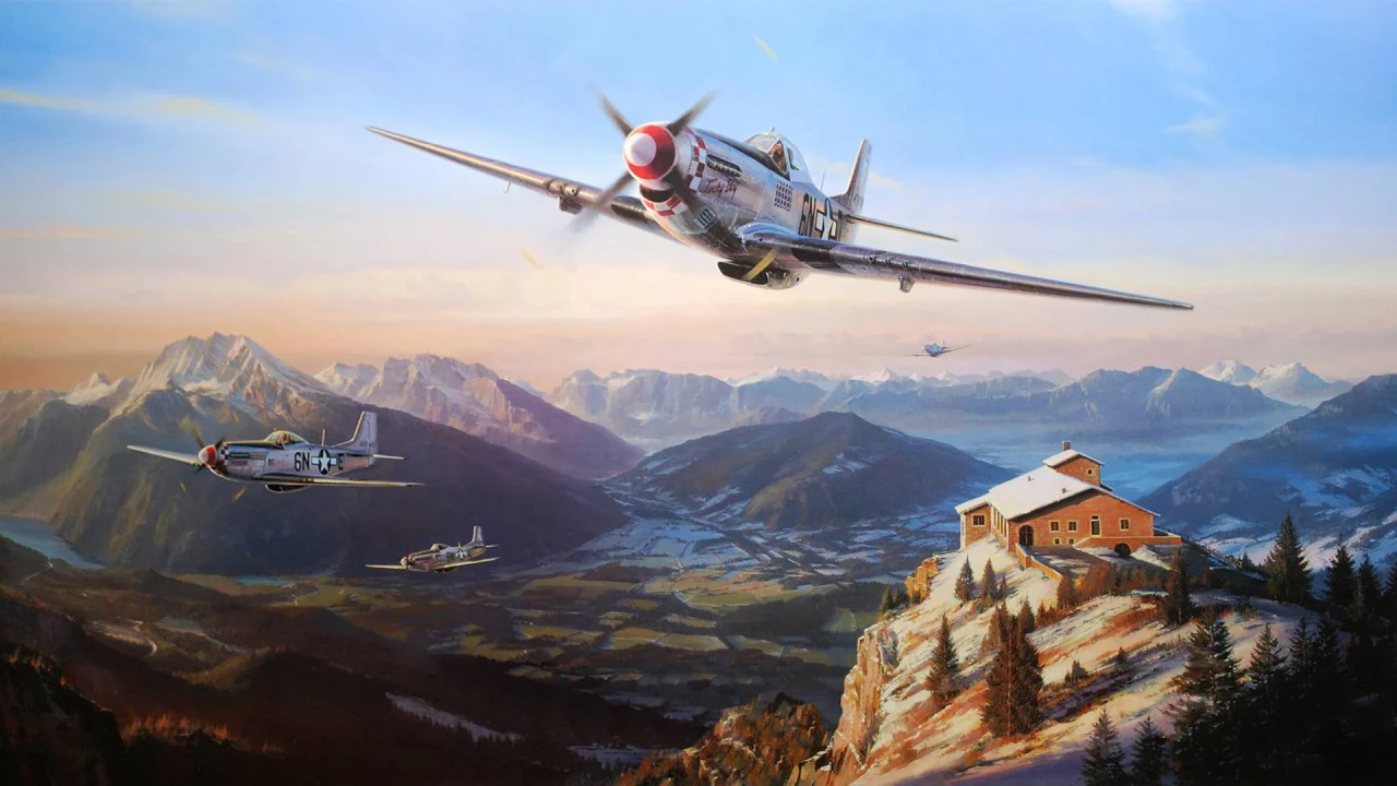 north american p-51 mustang, nicolas trudgian, mustangs over the eagles nest
