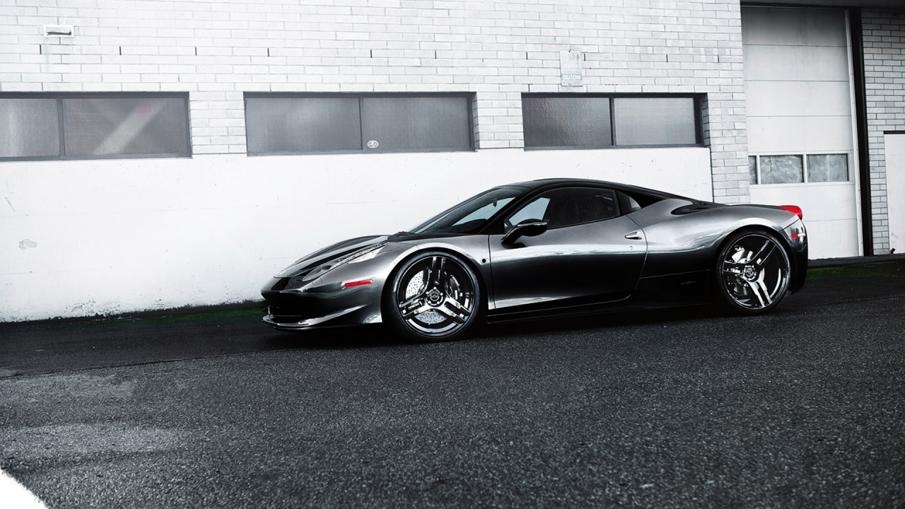 серый, grey, ferrari, wheels, black, профиль, феррари, 458 italia, италия