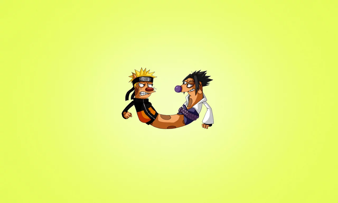 наруто, catdog, минимализм, кот и пес, прикол, naruto, котопес