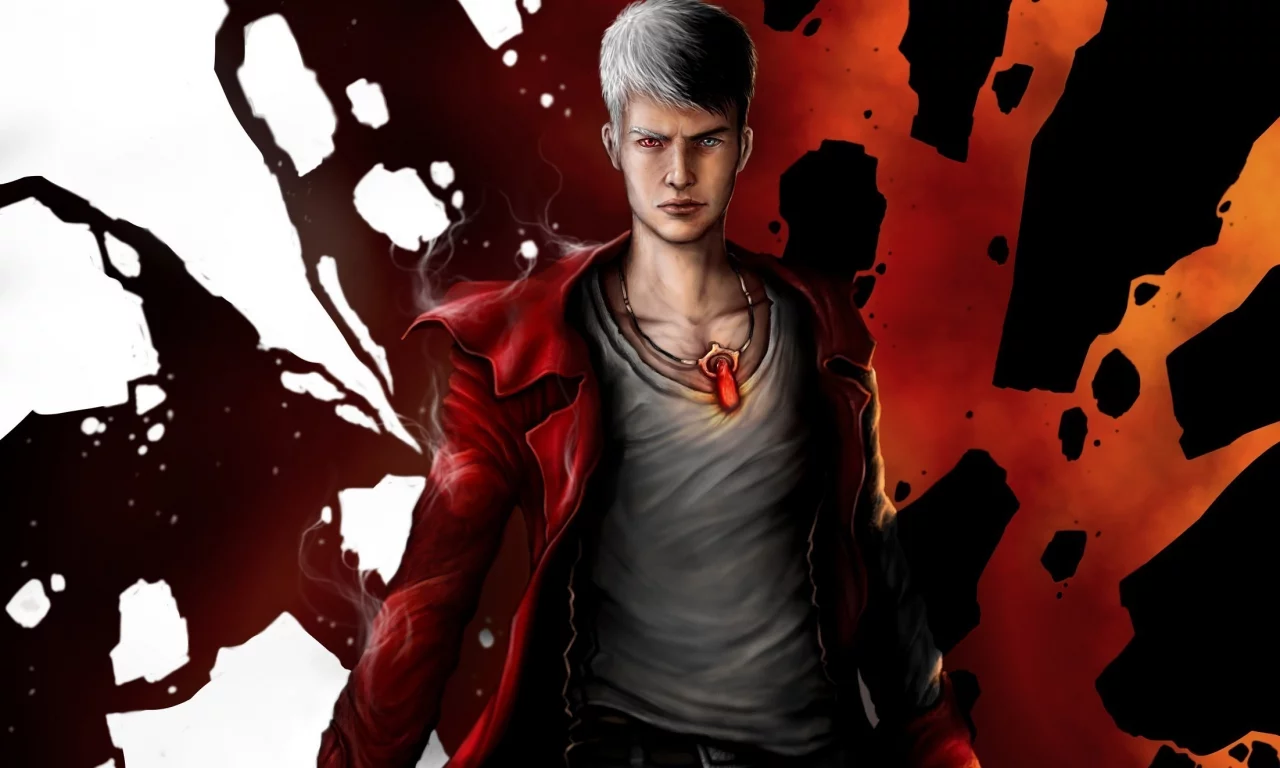 dante, разные глаза, парень, арт, devil may cry, кулон
