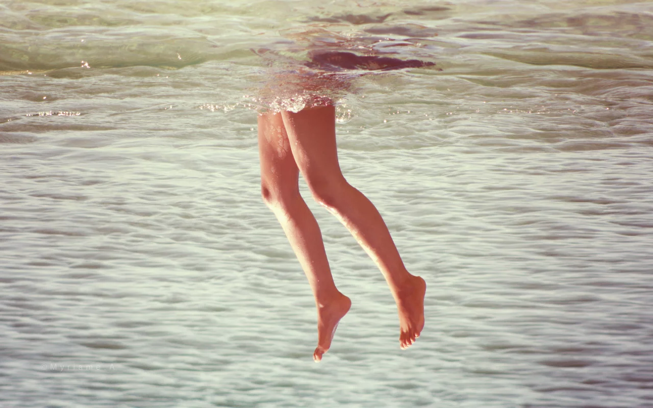 лето, ноги, вода