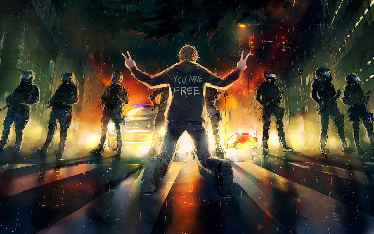 rise - night version, digital media, drawings, you are free, люди, manga, &amp;amp; anime