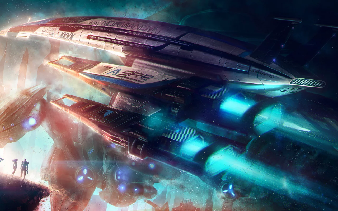 normandy sr-2, mass effect, rpg, art
