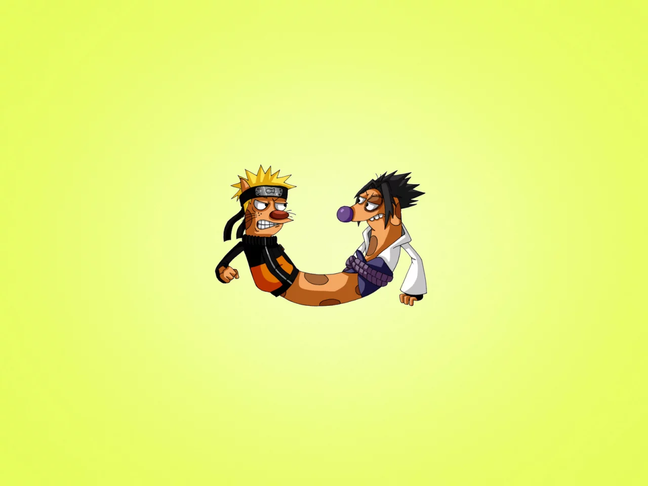 наруто, catdog, минимализм, кот и пес, прикол, naruto, котопес
