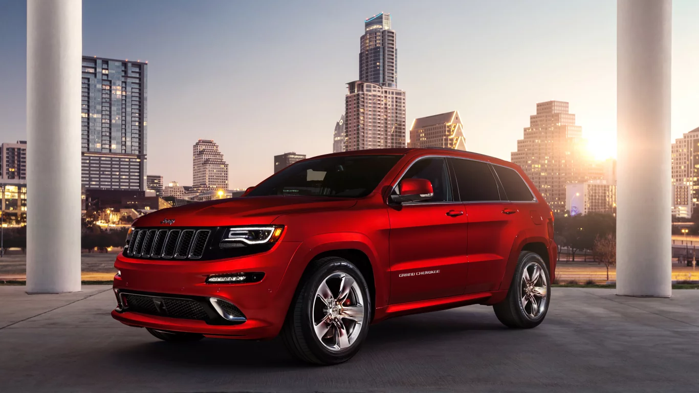 building, city, red, srt, город, здания, jeep, джип, grand cherokee, красный