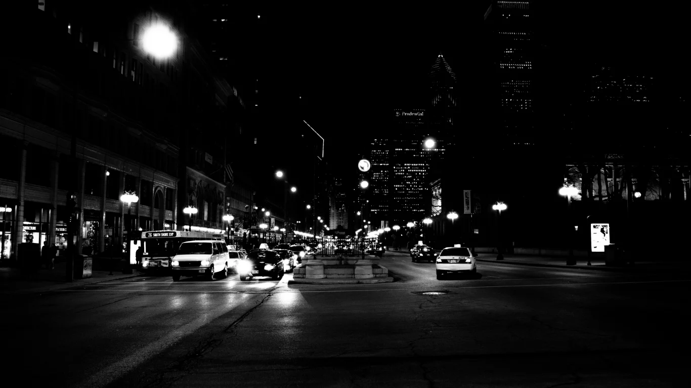ночь, chicago, чикаго, небоскребы, здания, сша, америка