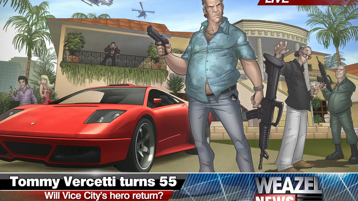 gta, 2011, tommy vercetti, grand theft auto, patrick brown, art, vice city