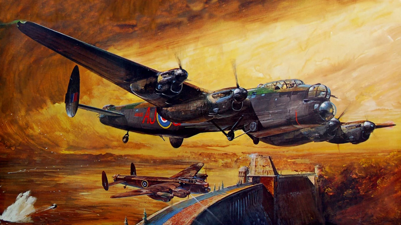операция, dam busters, lancaster, дамба, бомбордировщики, война