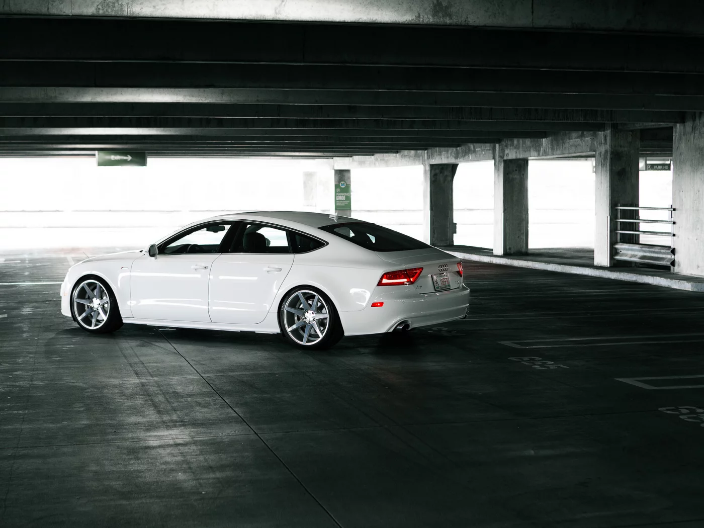 white, тюнинг, белая, машина, а7, tuning, audi, a7, ауди, vossen