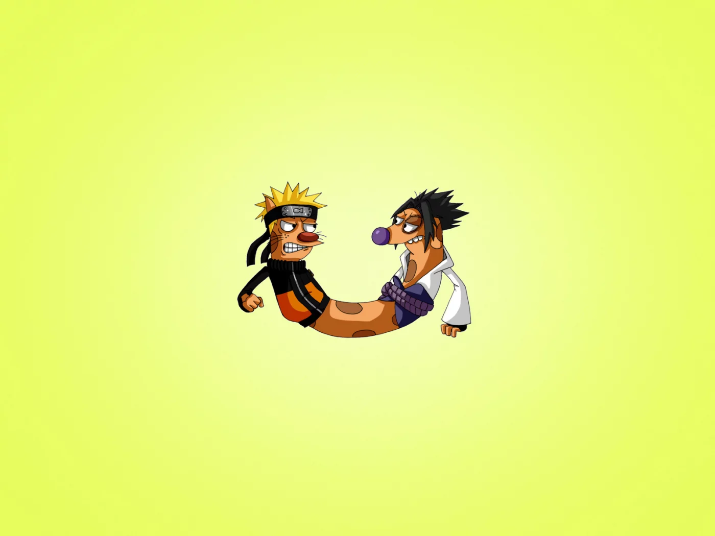 наруто, catdog, минимализм, кот и пес, прикол, naruto, котопес