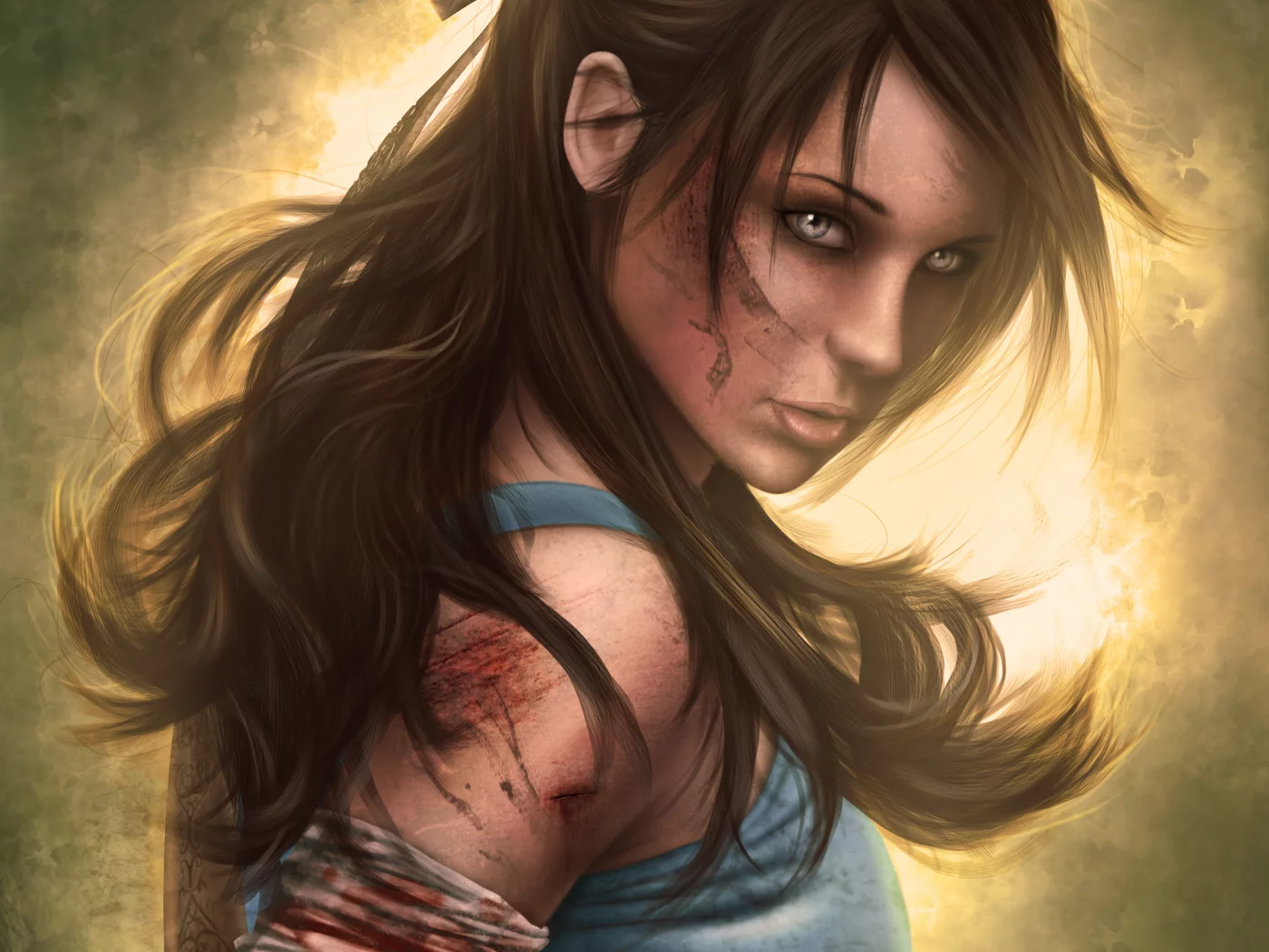 lara croft, волосы, грязь, лицо, 2013, tomb raider, лара крофт