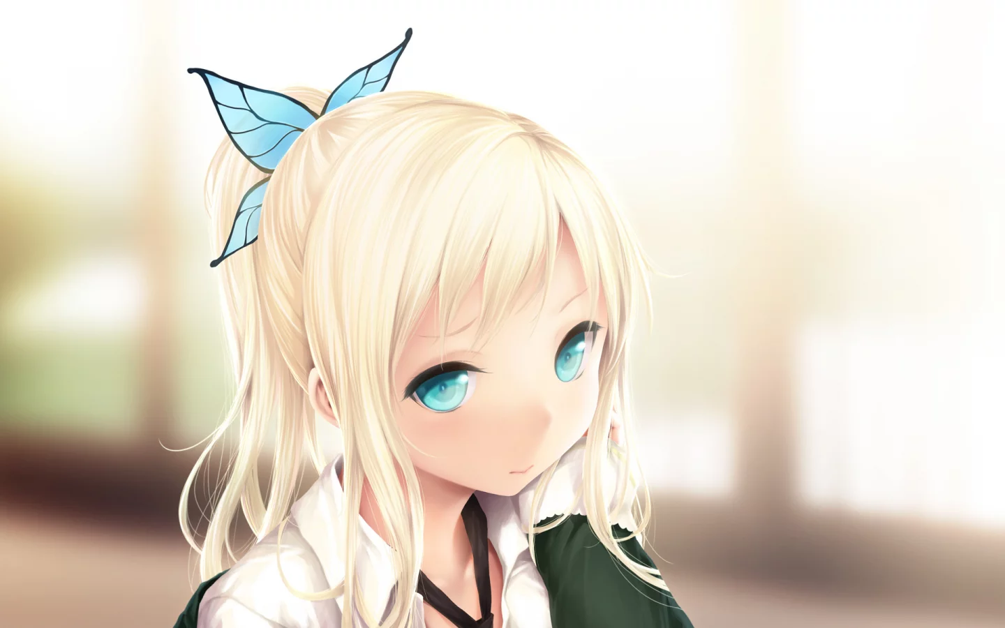 заколка, девочка, boku wa tomodachi ga sukunai, kashiwazaki sena, бабочка