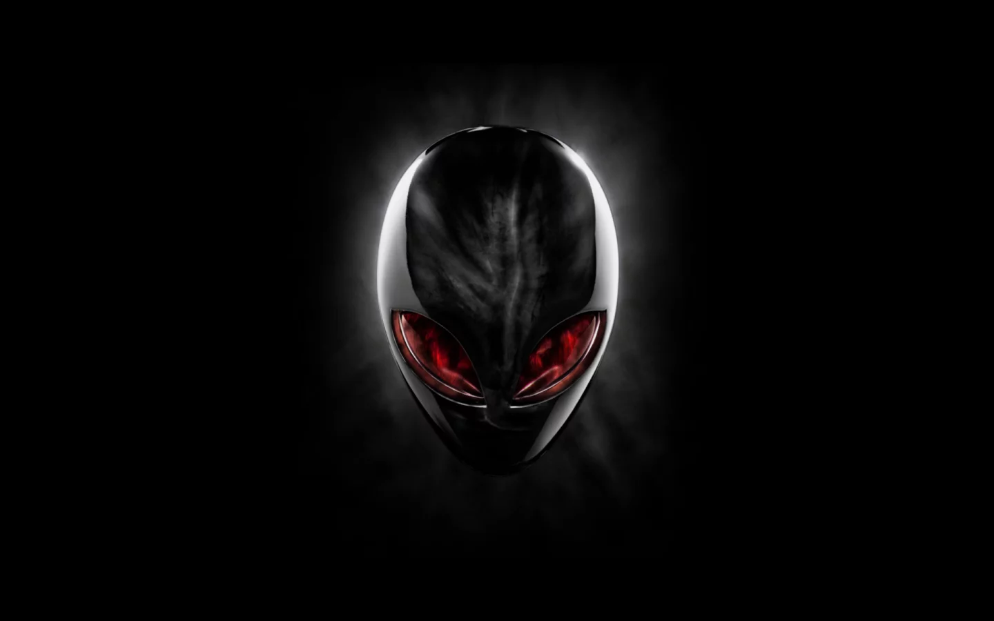 alienware, alien, head, красный, red, dell, голова