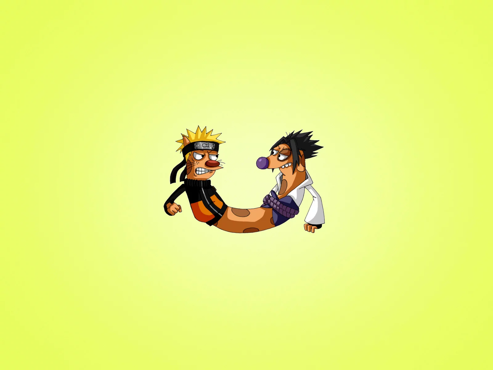 наруто, catdog, минимализм, кот и пес, прикол, naruto, котопес
