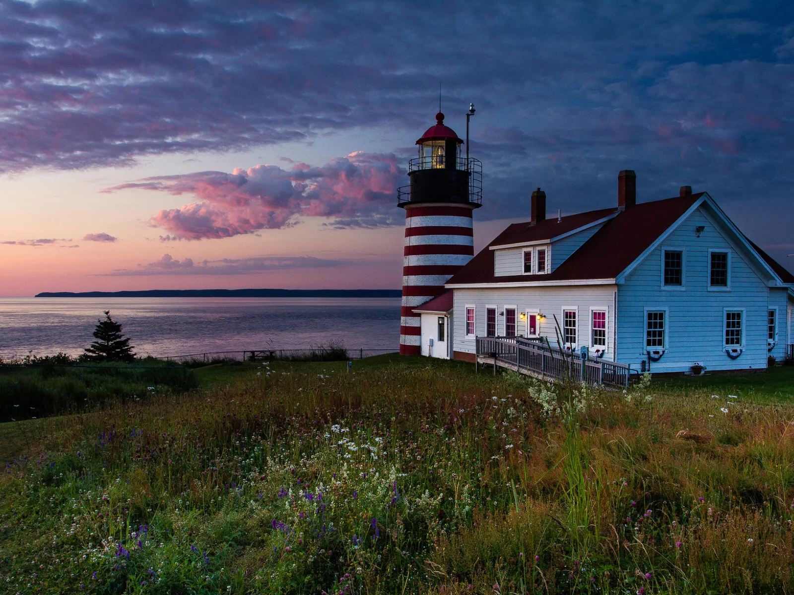 maine, west quoddy lighthouse, lubec, штат, дом, united states, сша, мэн, маяк