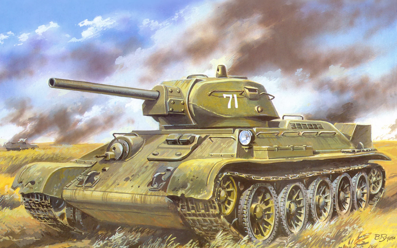 танк, средний, арт, т-34-76, образца 1941года, советский