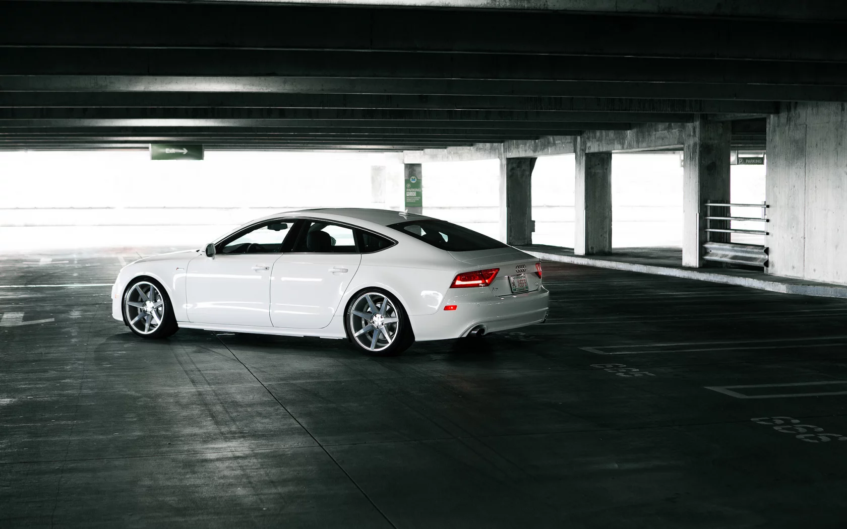 white, тюнинг, белая, машина, а7, tuning, audi, a7, ауди, vossen
